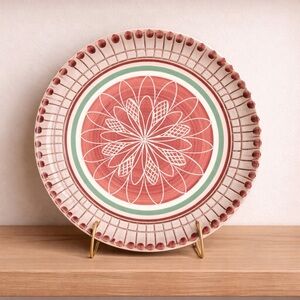 Vintage Elle Keramikk Norwegian Potter Plate 7.75" Hand-Painted Signed 1960s